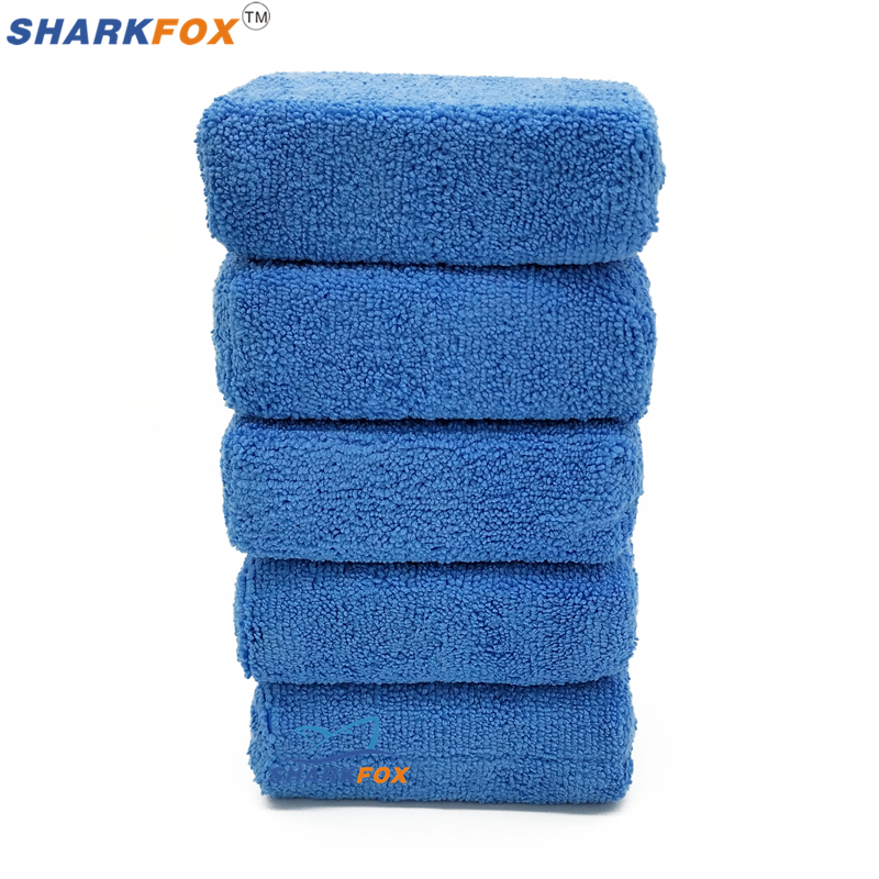 Wax Applicator Pad - Sharkfox 5 개/몫 직사각형 마이크로 화이버