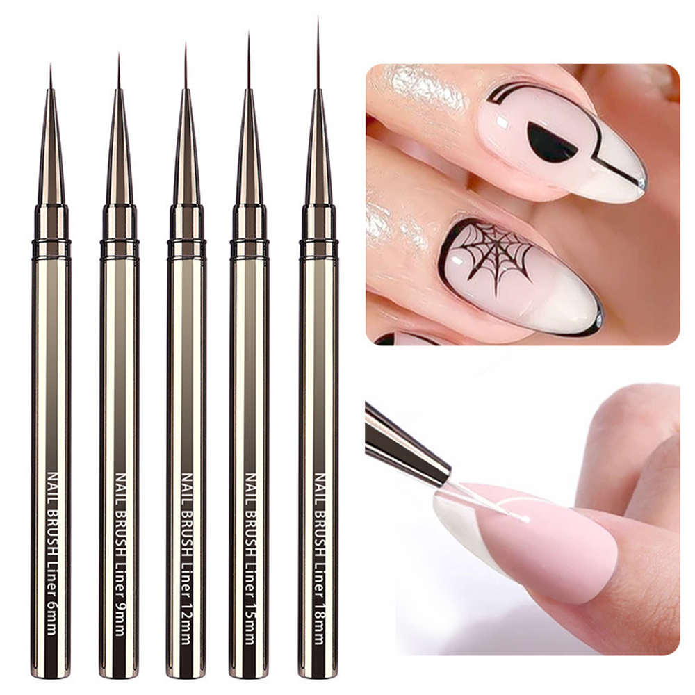 Detailing Brush Set - 5피스 전문 네일 아트 브러쉬 세트,