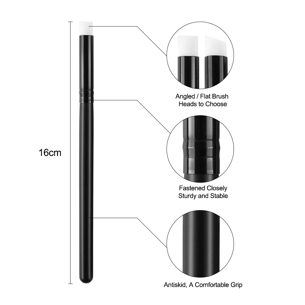 Detailing Brush Set - 3개/세트 플랫/앵글형 디테일 블렌딩 브러쉬 세트,