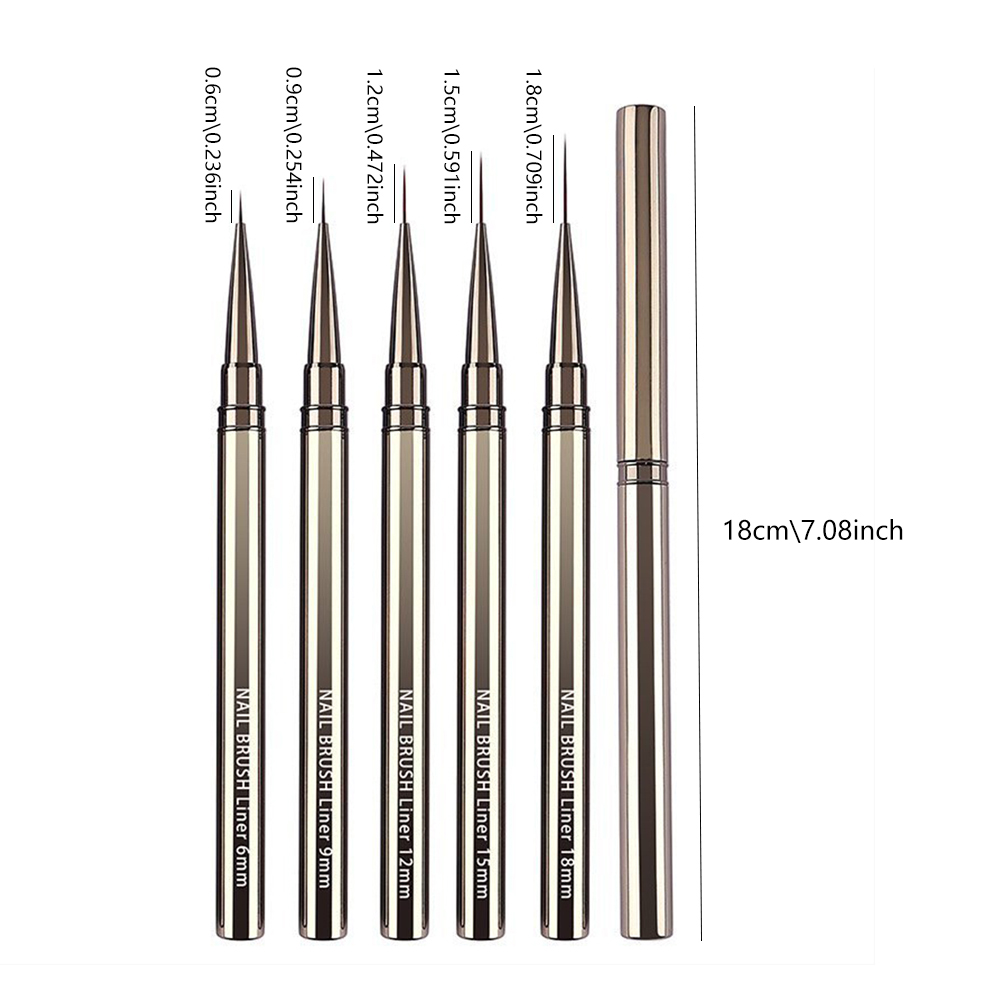 5피스 전문 네일 아트 브러쉬 세트, 정밀한 윤곽선과  - Detailing Brush Set 리뷰 및 가격