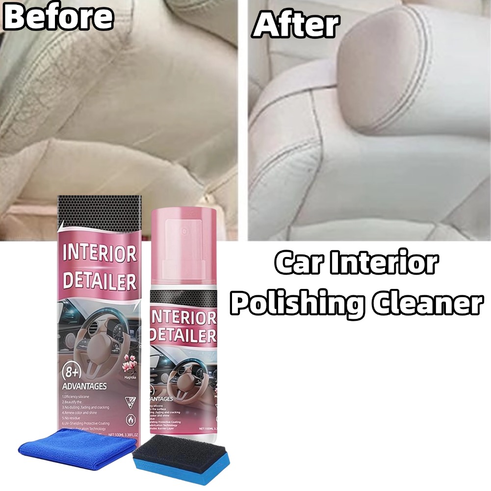 100ml 자동차 내부 광택 세정제, 헹굼 불필요 다목 - Leather Cleaner Interior 리뷰 및 가격