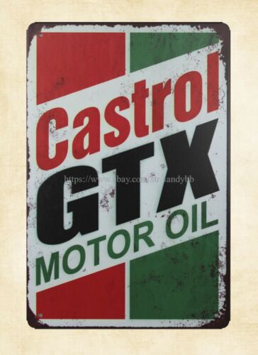 가든 리플리카 캐스트롤 GTX 모터 오일 금속 틴 사인 - Castrol Oil Gtx 리뷰 및 가격