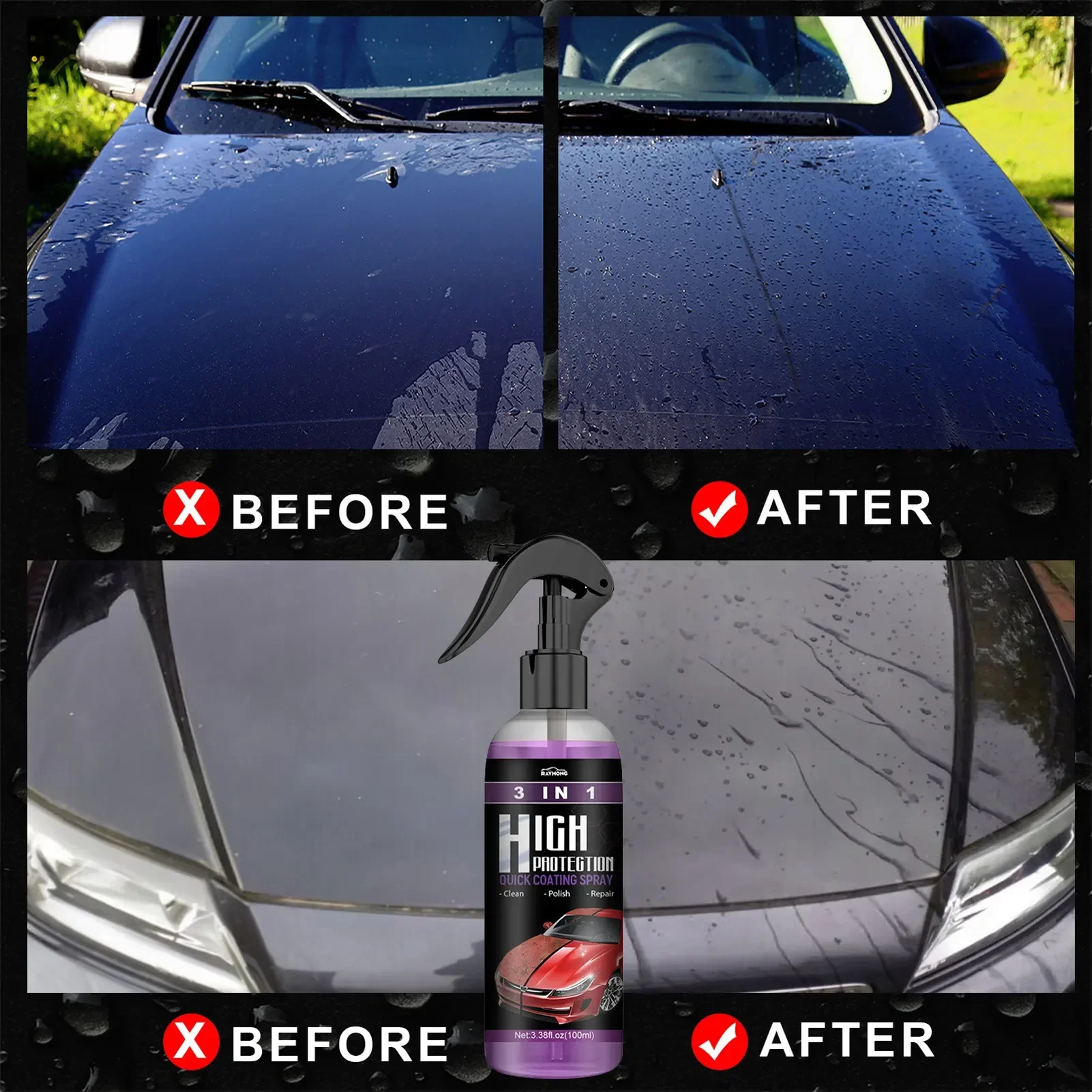 3 in 1 자동차 세라믹 액상 코팅 스프레이 나노 크 - Car Wax Ceramic Coating 리뷰 및 가격