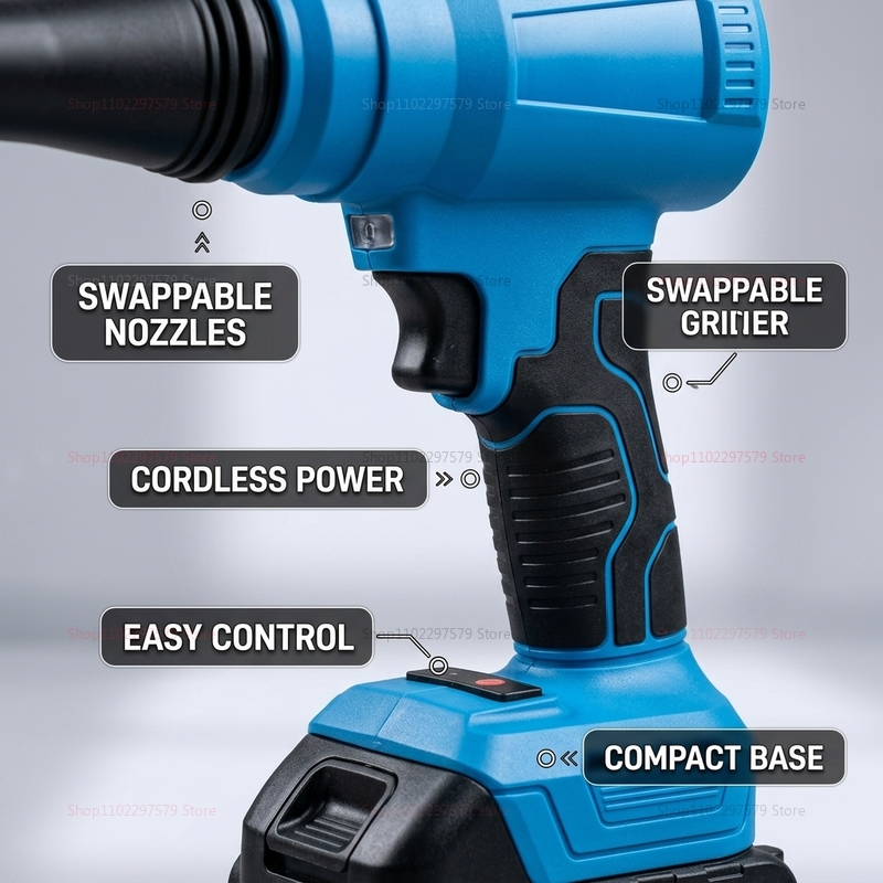 브러시리스 터보젯 팬 무선 전기 블로워 스톰 핸드헬드  - Dryer Car Blower 리뷰 및 가격